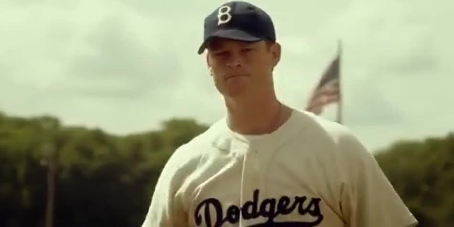 Brad Beyer in a Dodgers uniform in 42