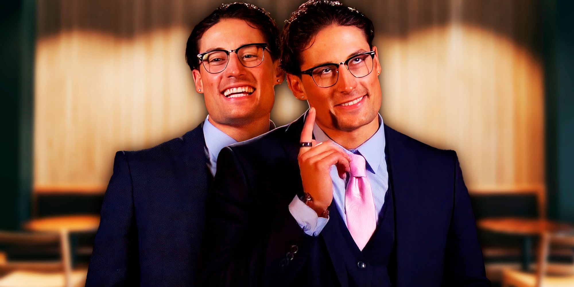 brayden bowers bachelorette montage two shots of him smiling in suit