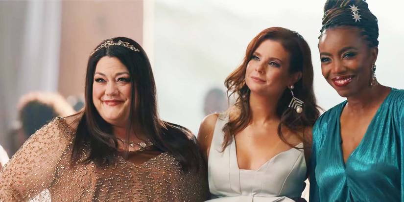Brooke Elliott as Dana Sue, JoAnna Garcia Swisher as Maddie, and Heather Headley as Helen in Sweet Magnolias season 3 episode 10