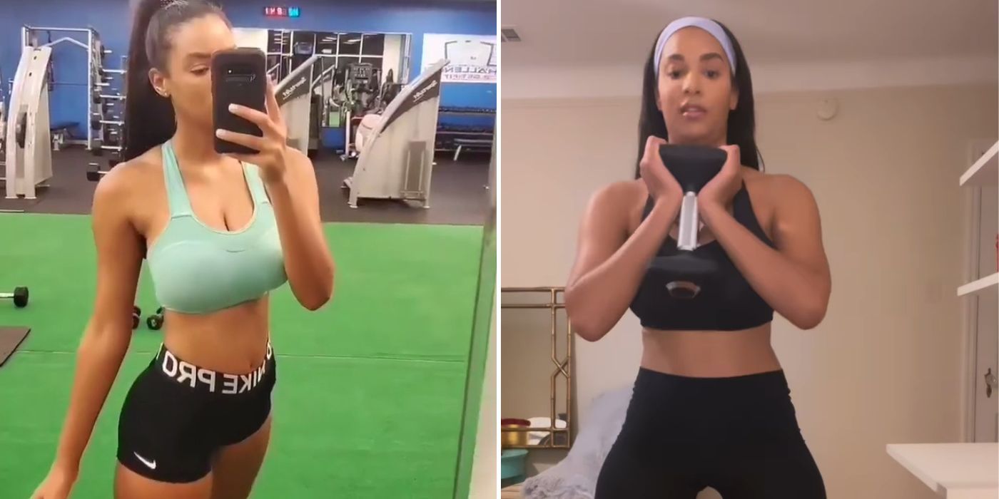 Chantel Everett working out