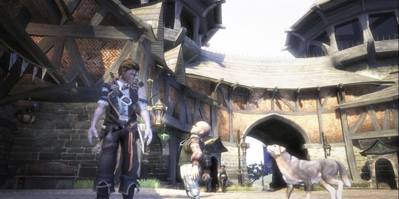 Fable 2 characters and dog