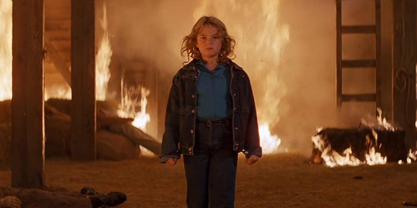 Charlie with a Background of Fire
