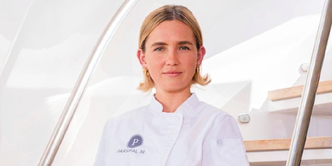 chef ileisha below deck wearing her white uniform