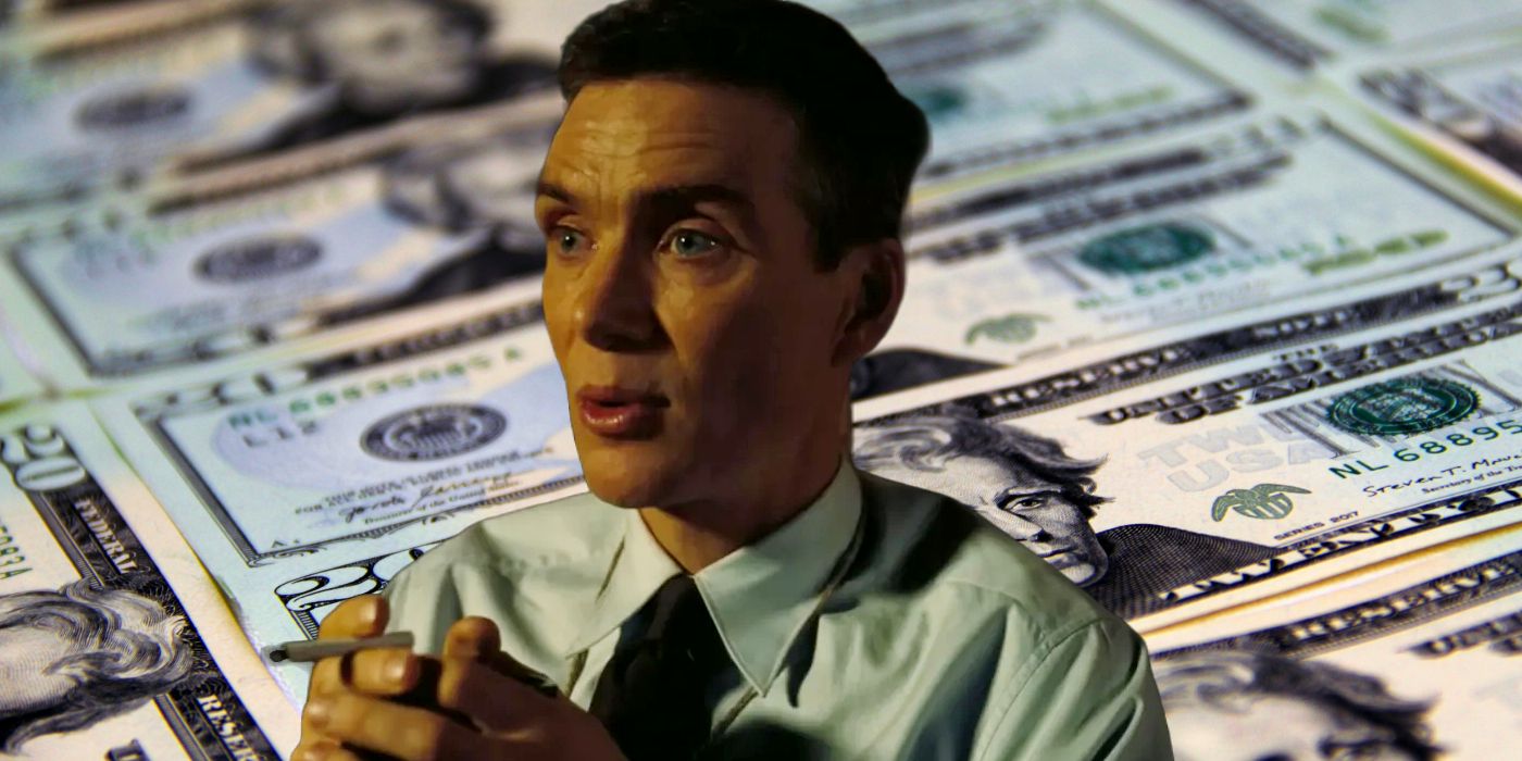 Cillian Murphy as Oppenheimer in Front of Money