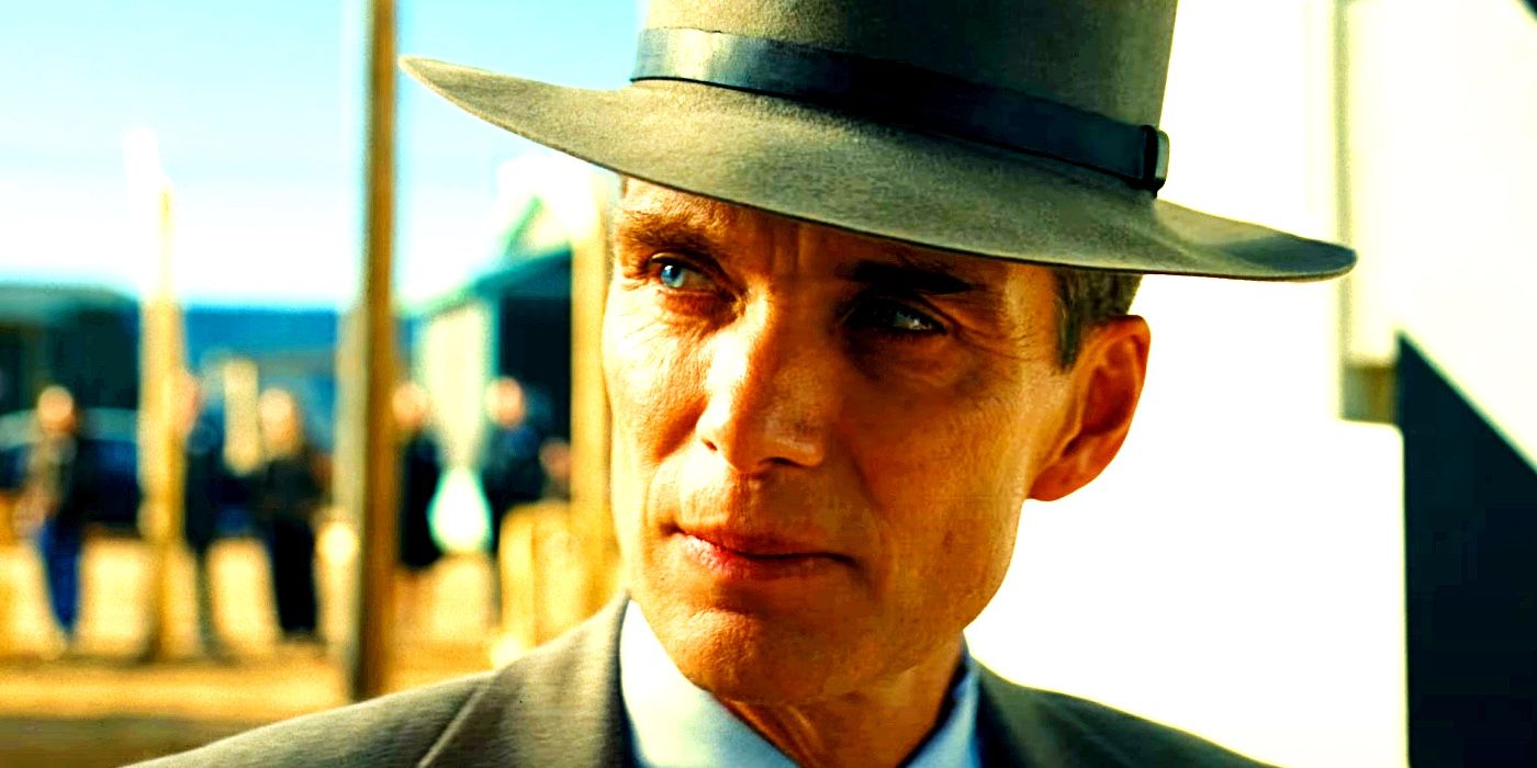 Cillian Murphy in Oppenheimer in his traditional hat