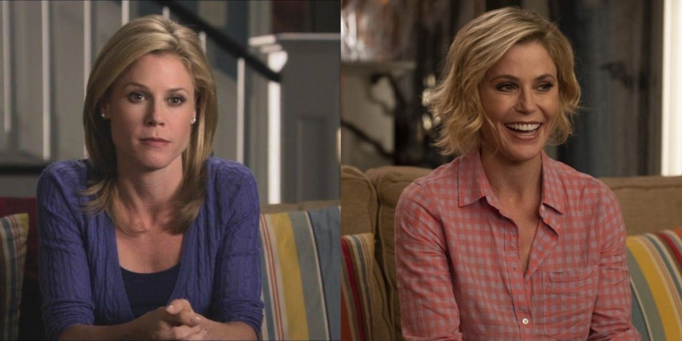 Claire in season 1 and season 11 of Modern Family