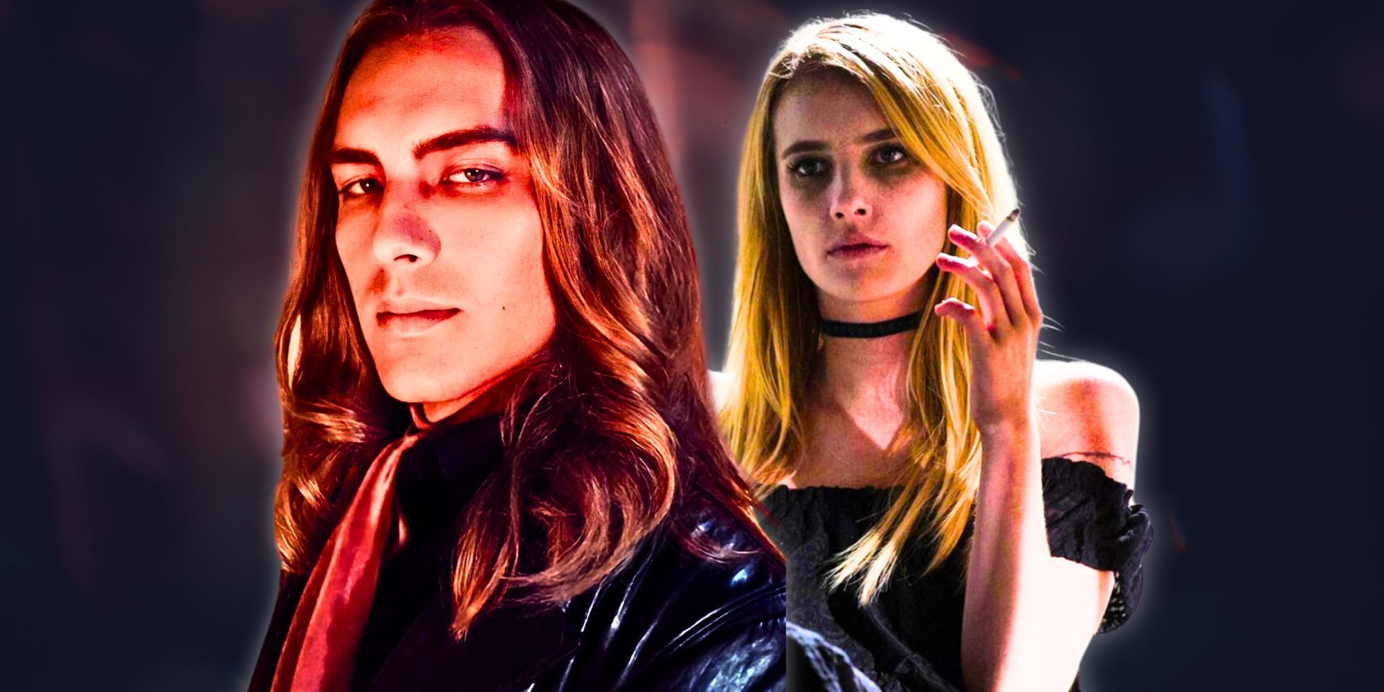 Cody Fern as Michael Langdon and Emma Roberts as Madison Montgomery in American Horror Story, Apocalypse and Coven