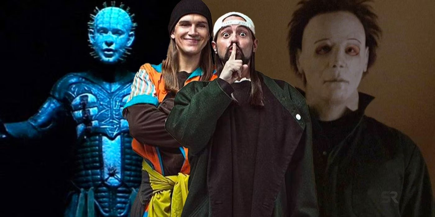 Collage of Pinhead, Jay and Silent Bob, and Michael Myers