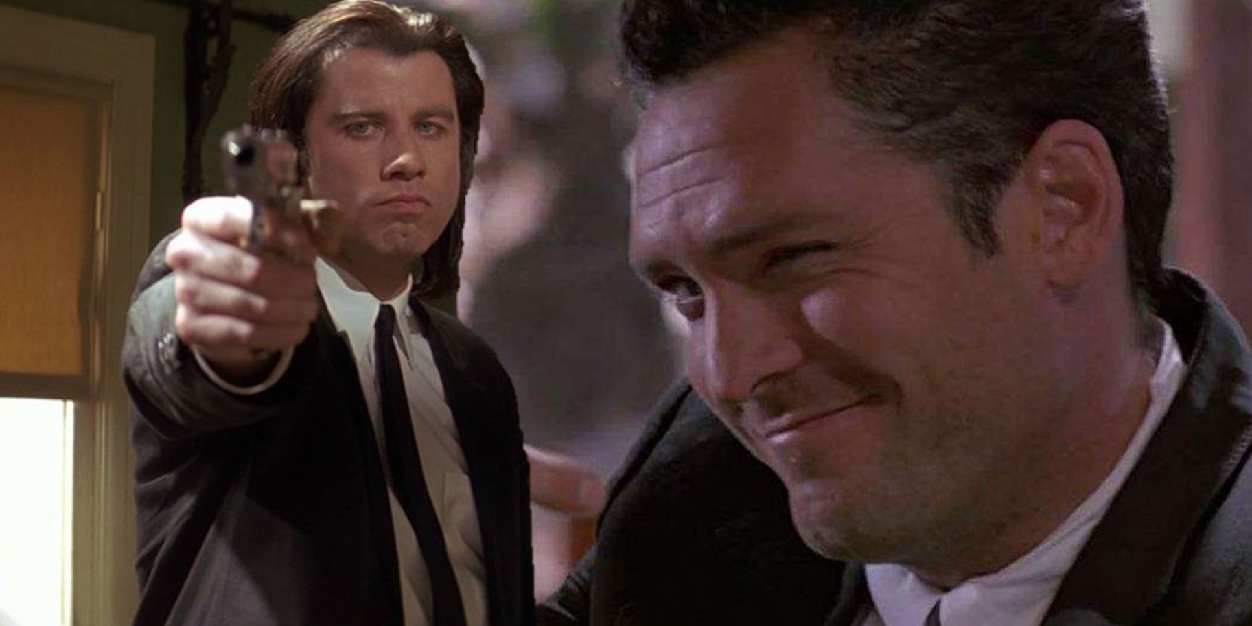 Collage of Vincent in Pulp Fiction and Mr Blonde in Reservoir Dogs