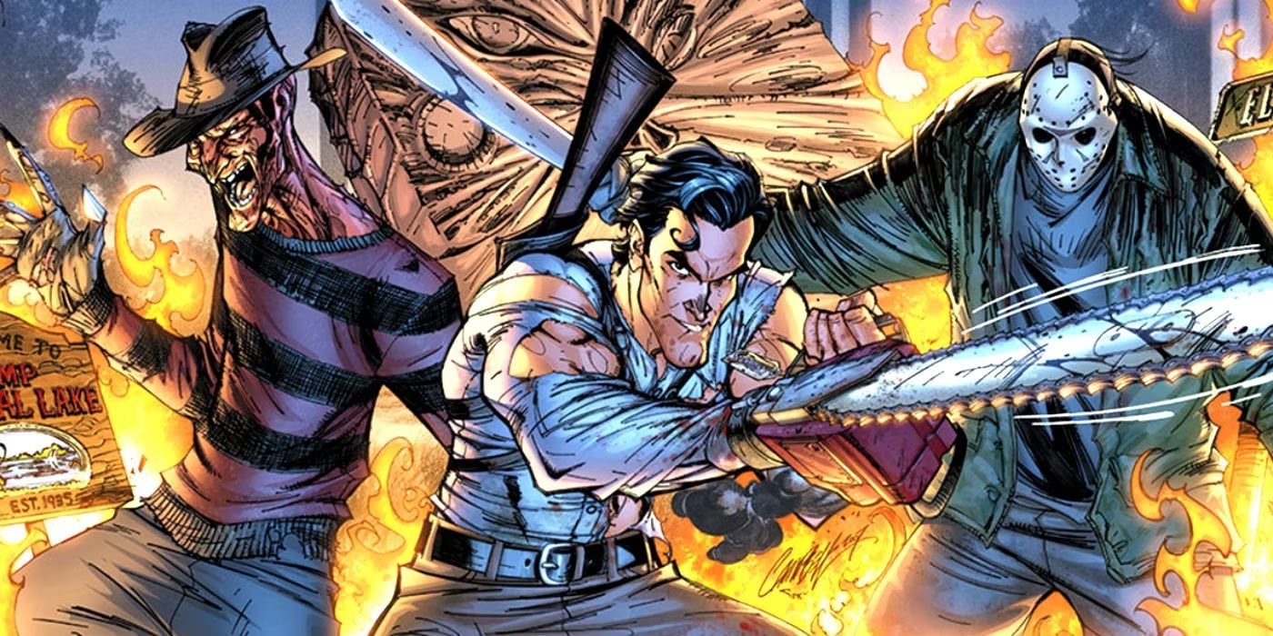Comic art from Freddy vs Jason vs Ash