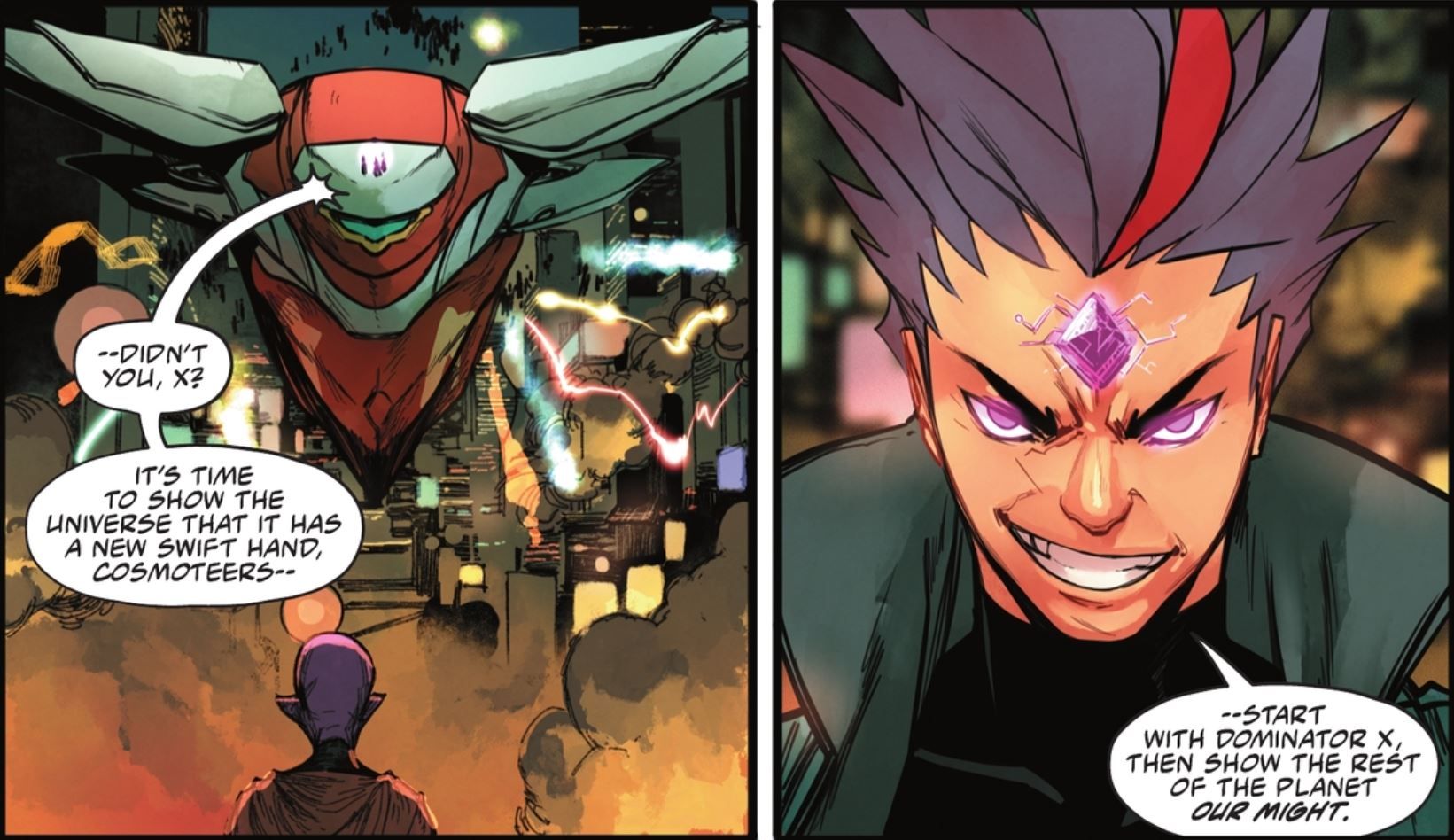 Cosmoteers About to Use Superboy Clone DC