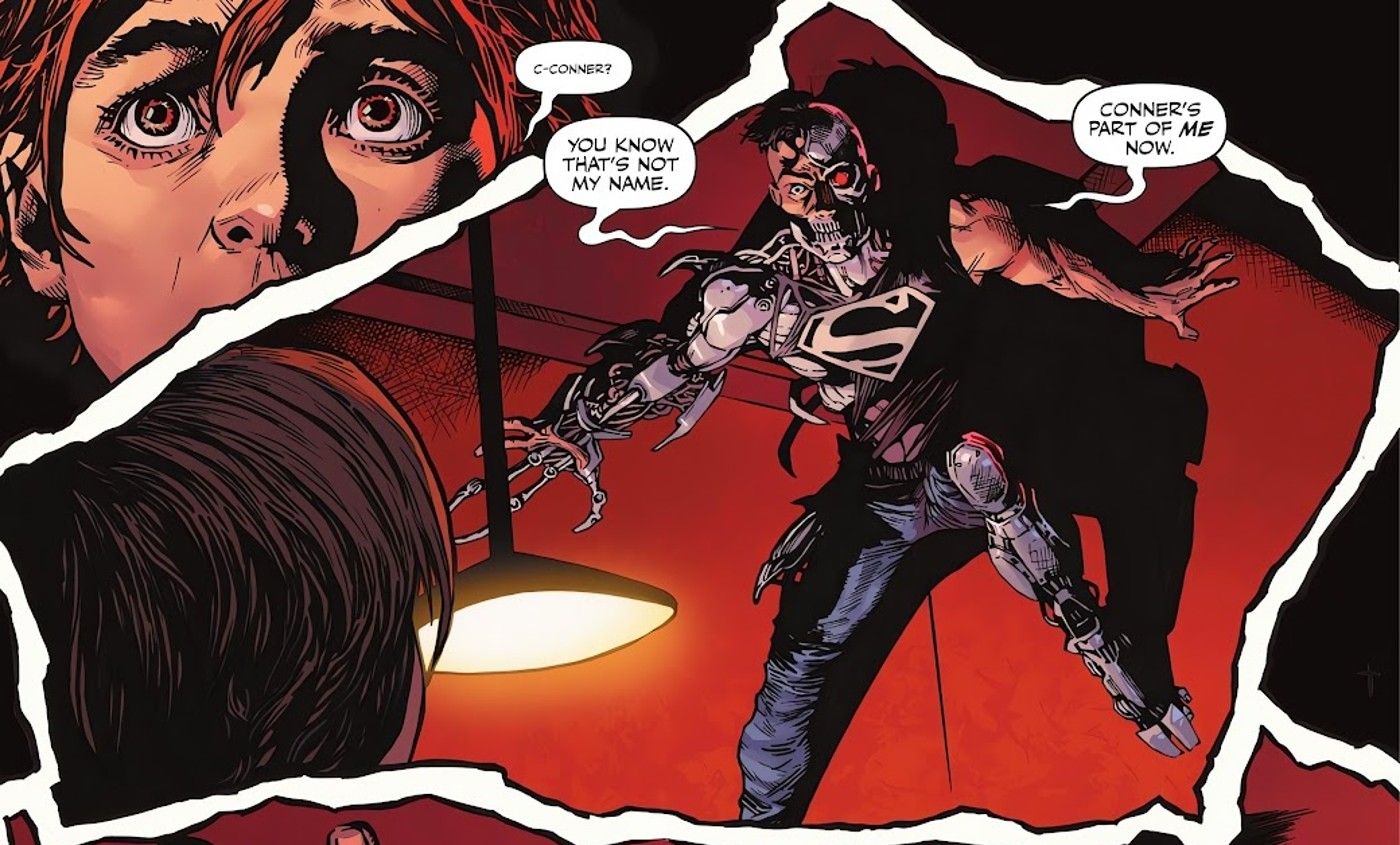 Cyborg Superboy Terrifies Osul Super Twin