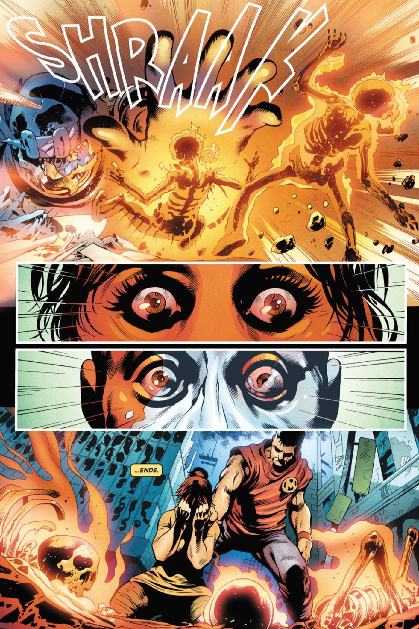 Colossus and Kate Pryde&rsquo;s kids dying in front of them.