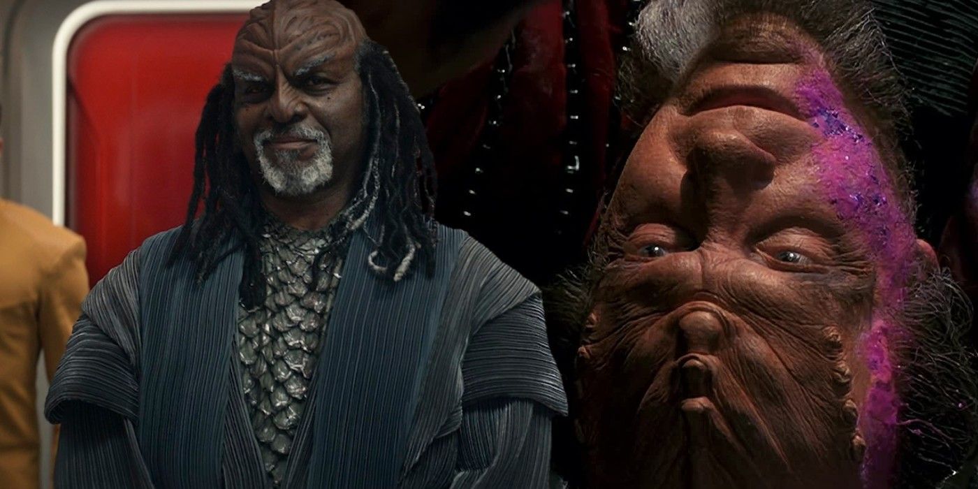 Dak&rsquo;Rah and Chancellor Gorkon in Star Trek: Strange New Worlds and The Undiscovered Country respectively.
