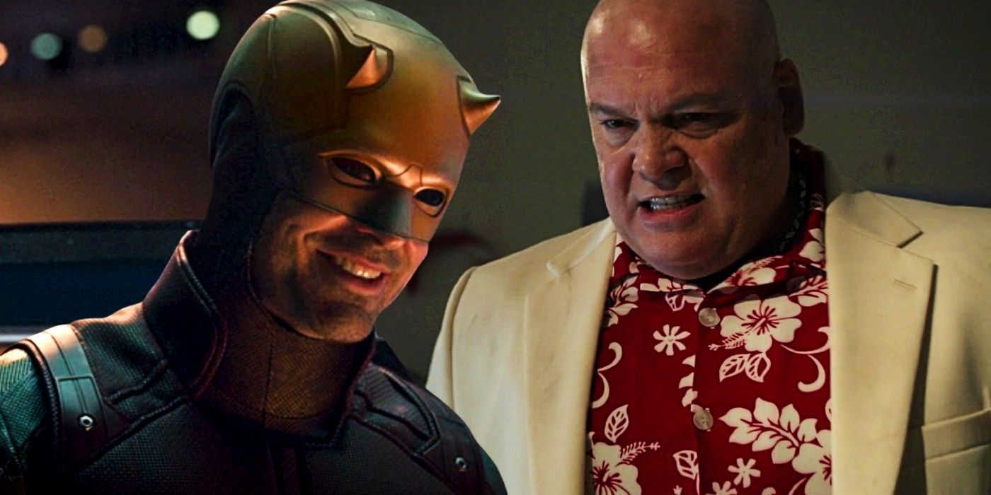 Custom image of Daredevil from She-Hulk and Kingpin from Hawkeye facing each other.
