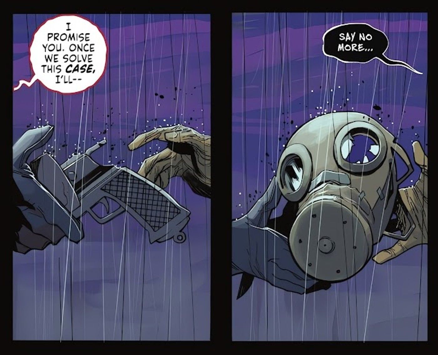 Deadman Hands Sandman a Gun and His Classic Mask