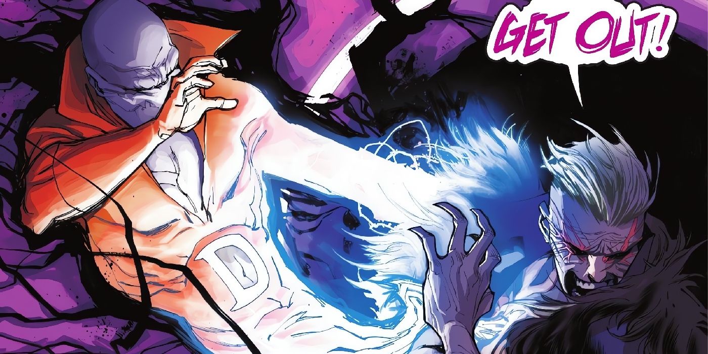 Deadman saindo do peito de Insomnia como um espírito