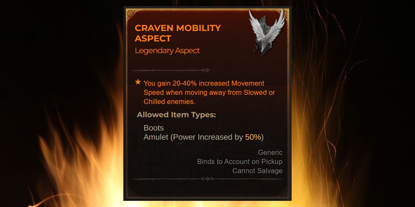 Diablo 4 Craven Mobility Aspect