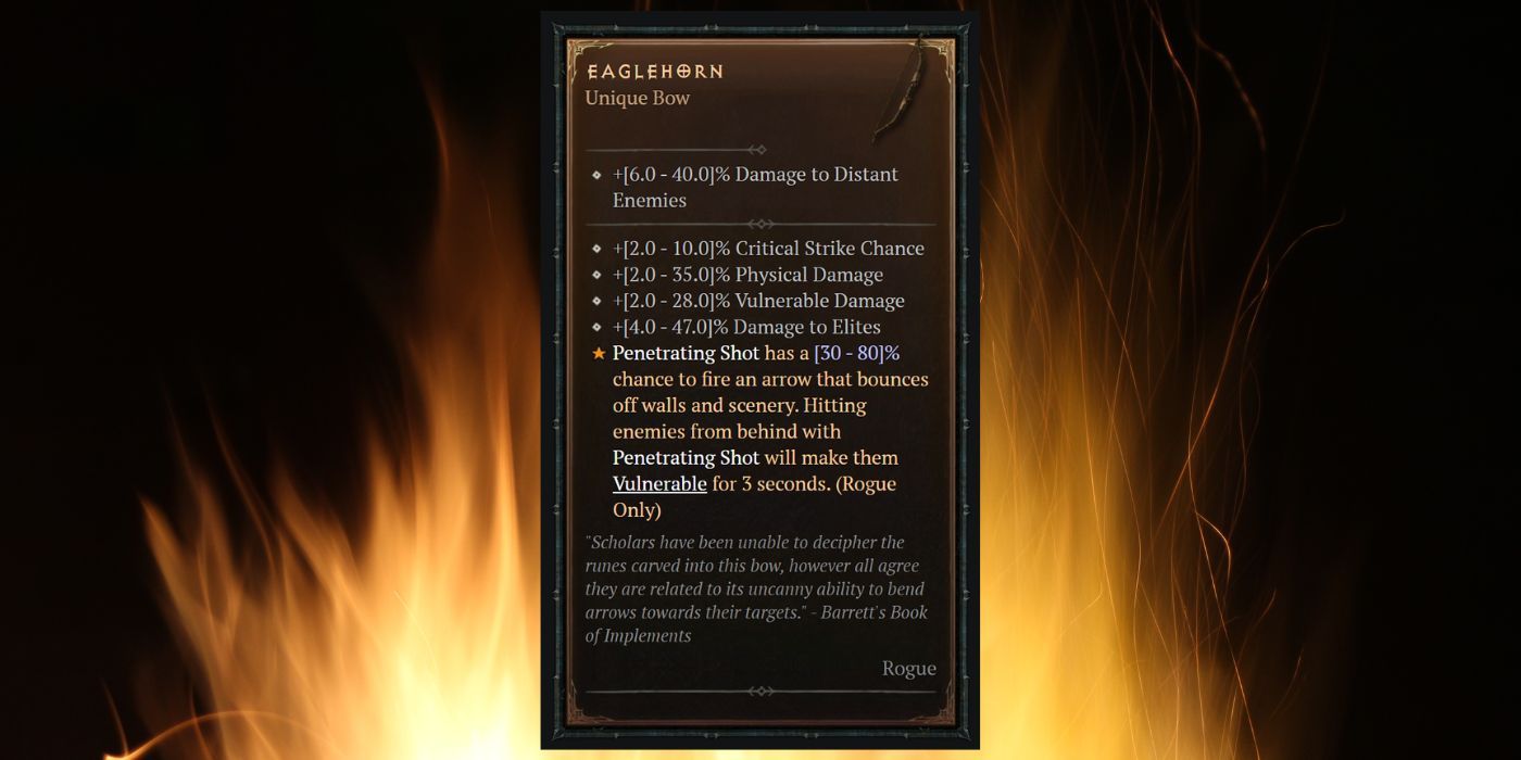 Diablo 4 Eaglehorn Bow