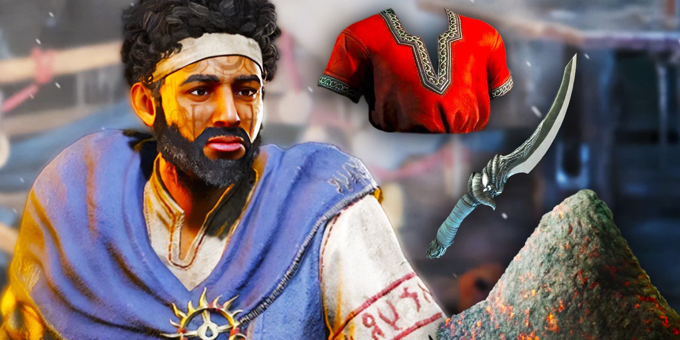 Cormond from Diablo 4 next to items from the Season of the Malignant battle pass.