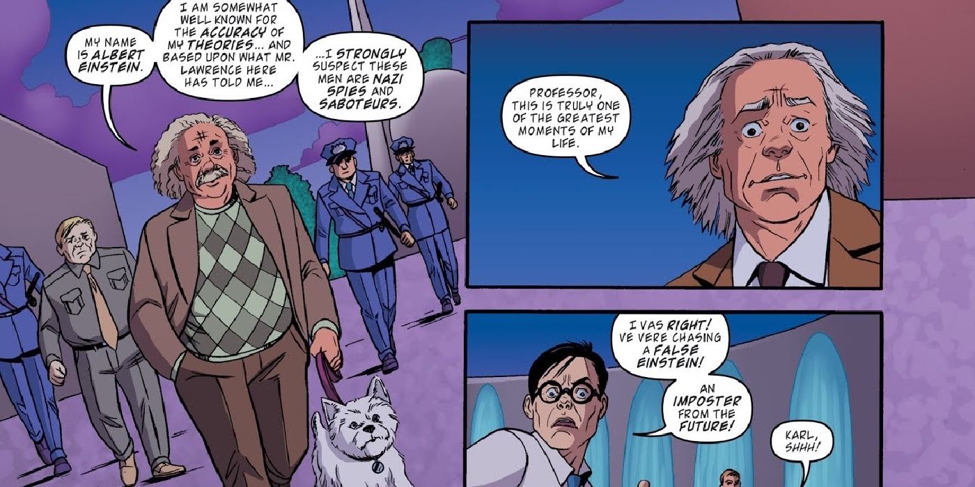 Doc Brown meets Albert Einstein after thwarting Nazis
