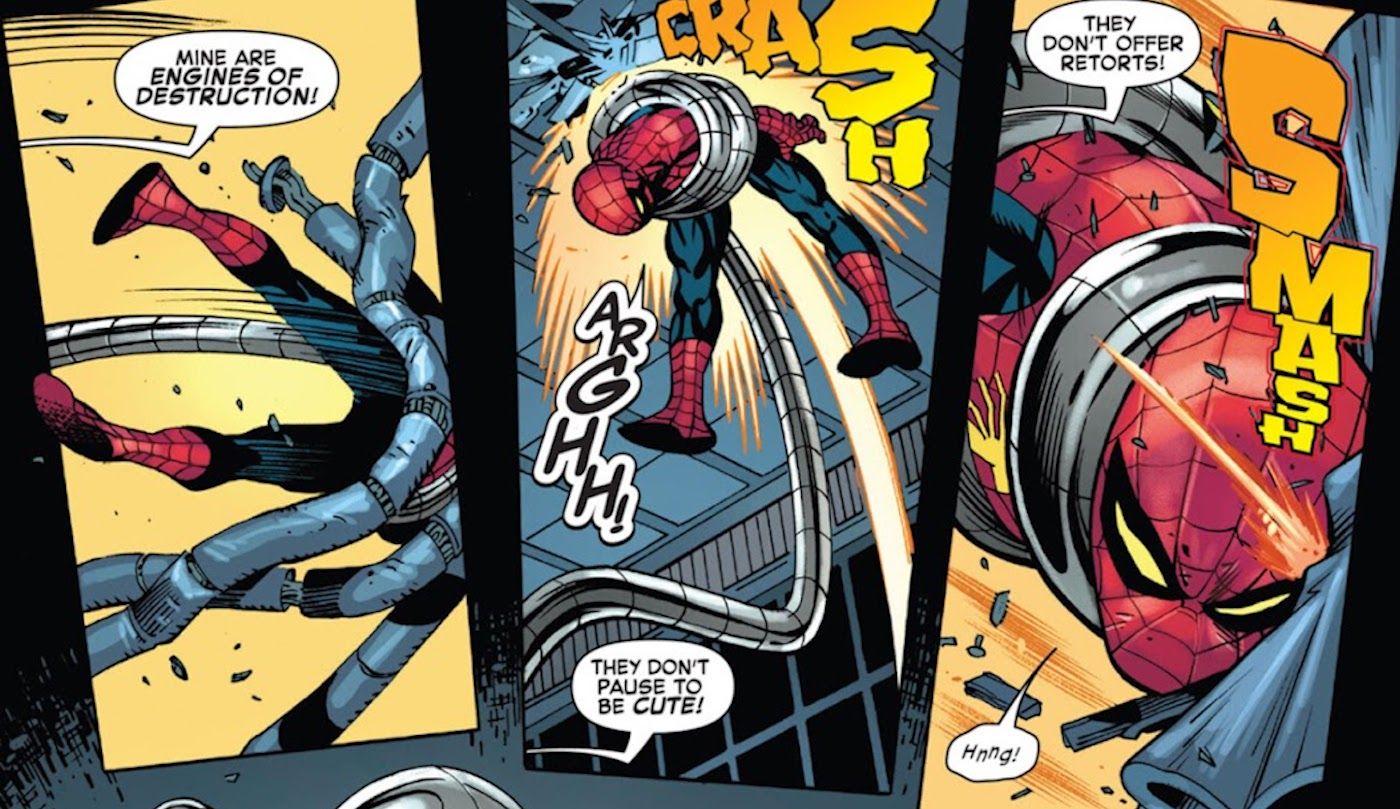 Doc Ock defeats Spider-Man