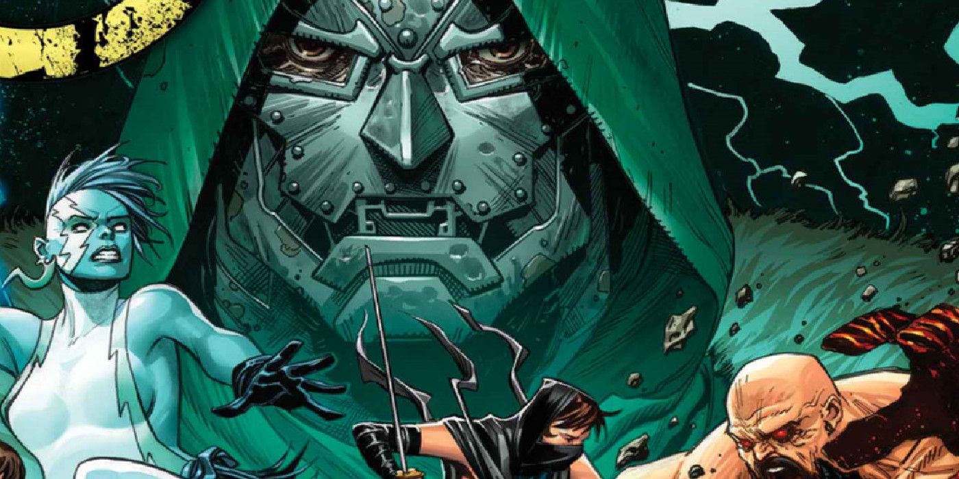 Featured Image: Doctor Doom (background) with his new Latverian mutant team in the foreground