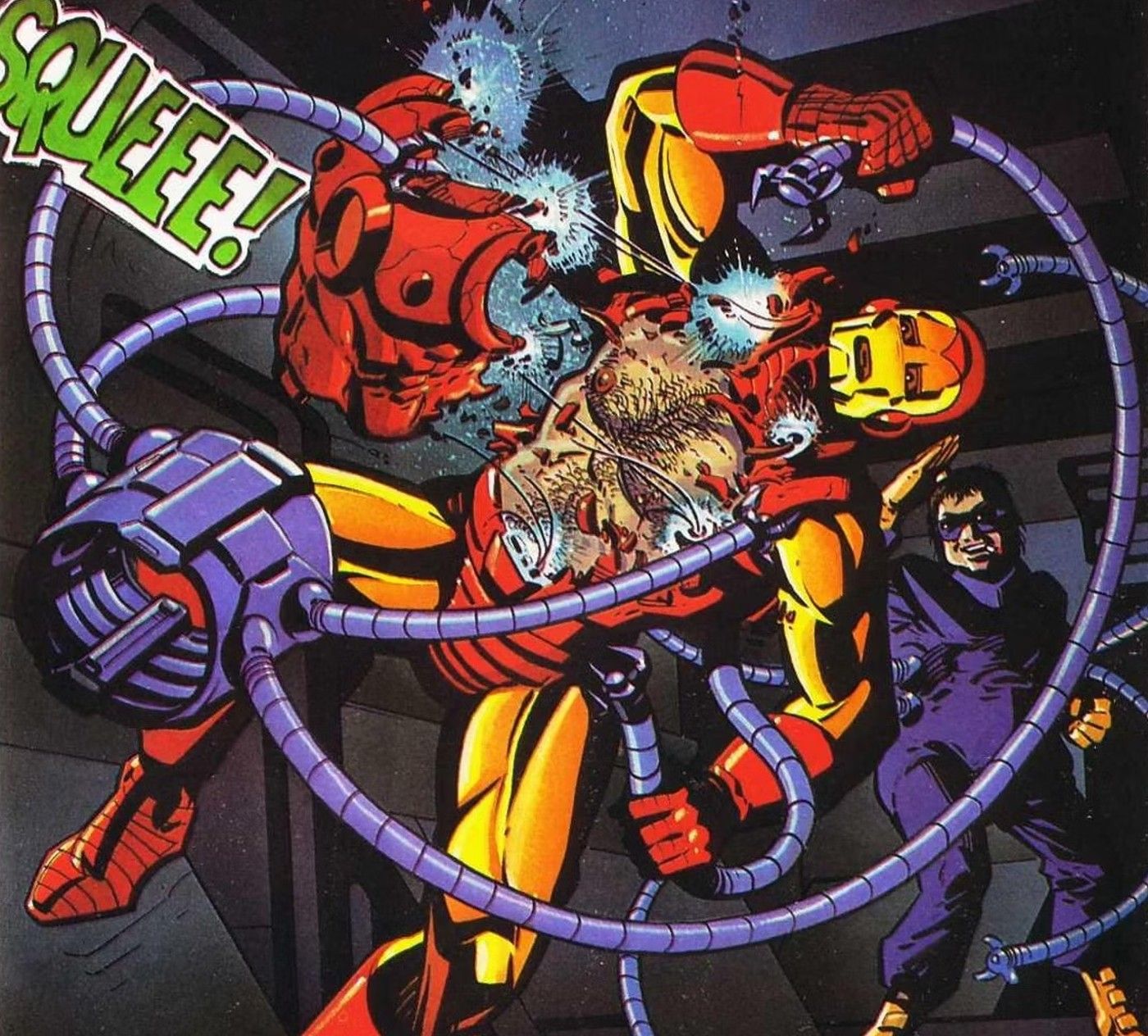 doctor octopus destroys iron man