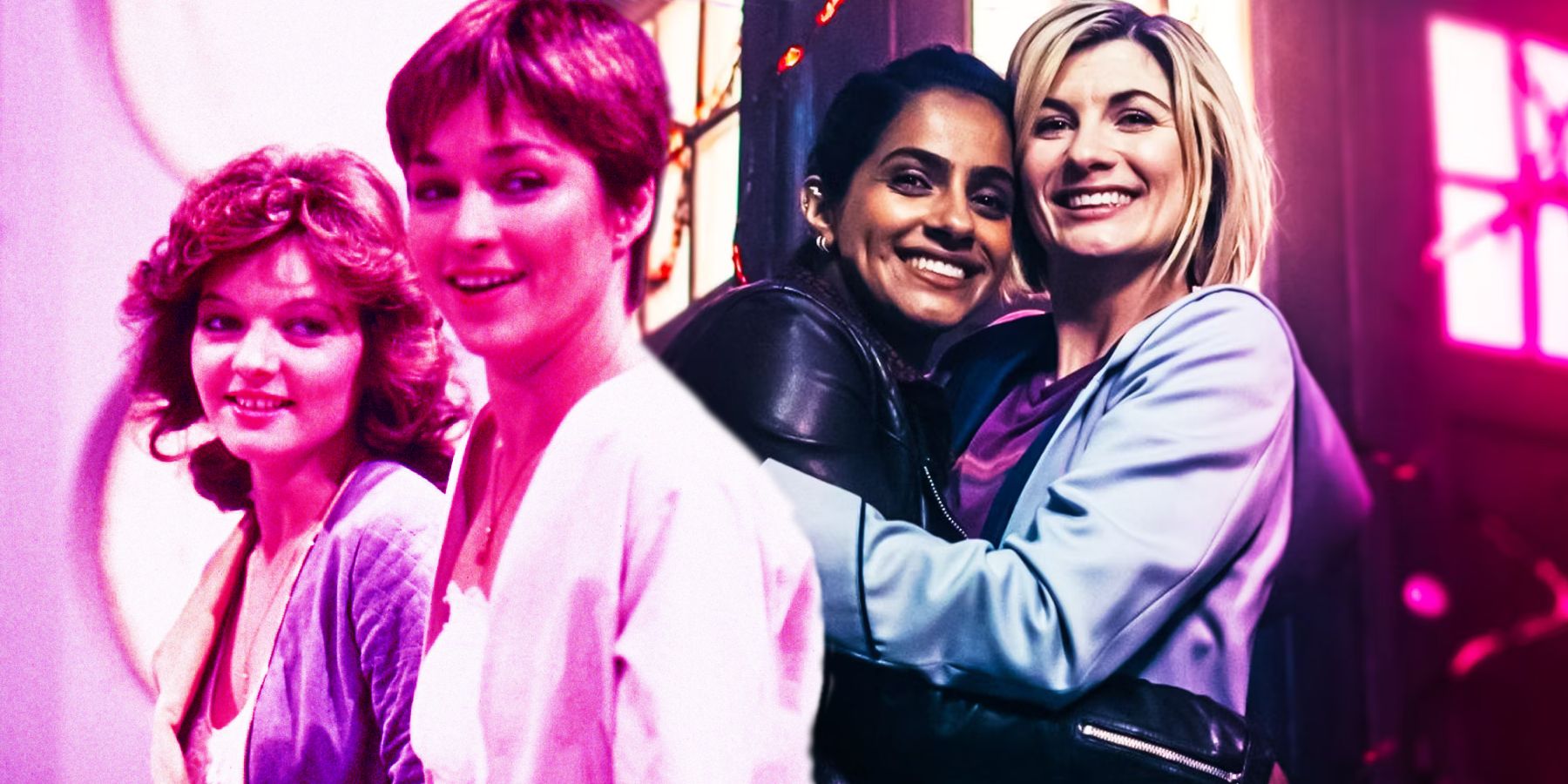 Janet Fielding, Sarah Sutton, Mandip Gill and Jodie Whittaker in Doctor Who romances