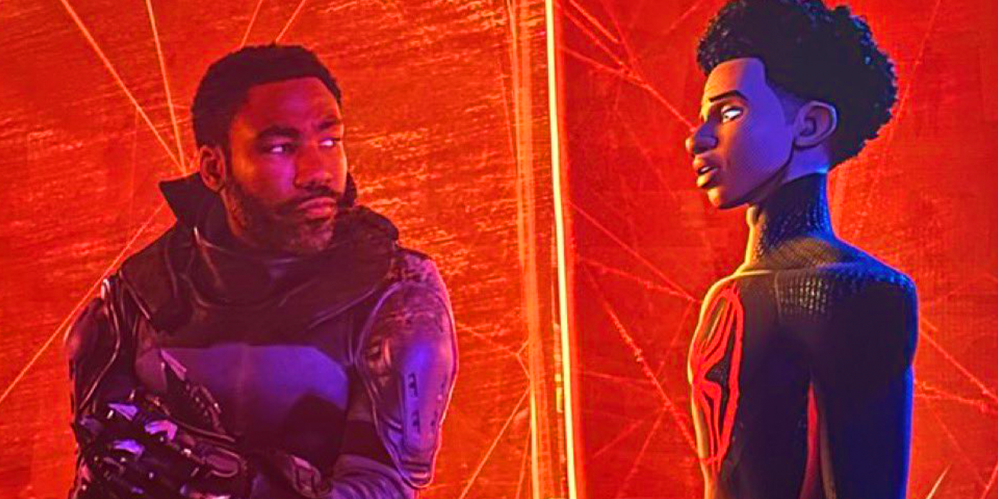 Donald Glover&rsquo;s Prowler and Miles Morales in Spider-Man Across the Spider-Verse