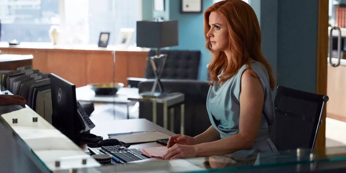 Donna At Her Desk Doing Admin Things