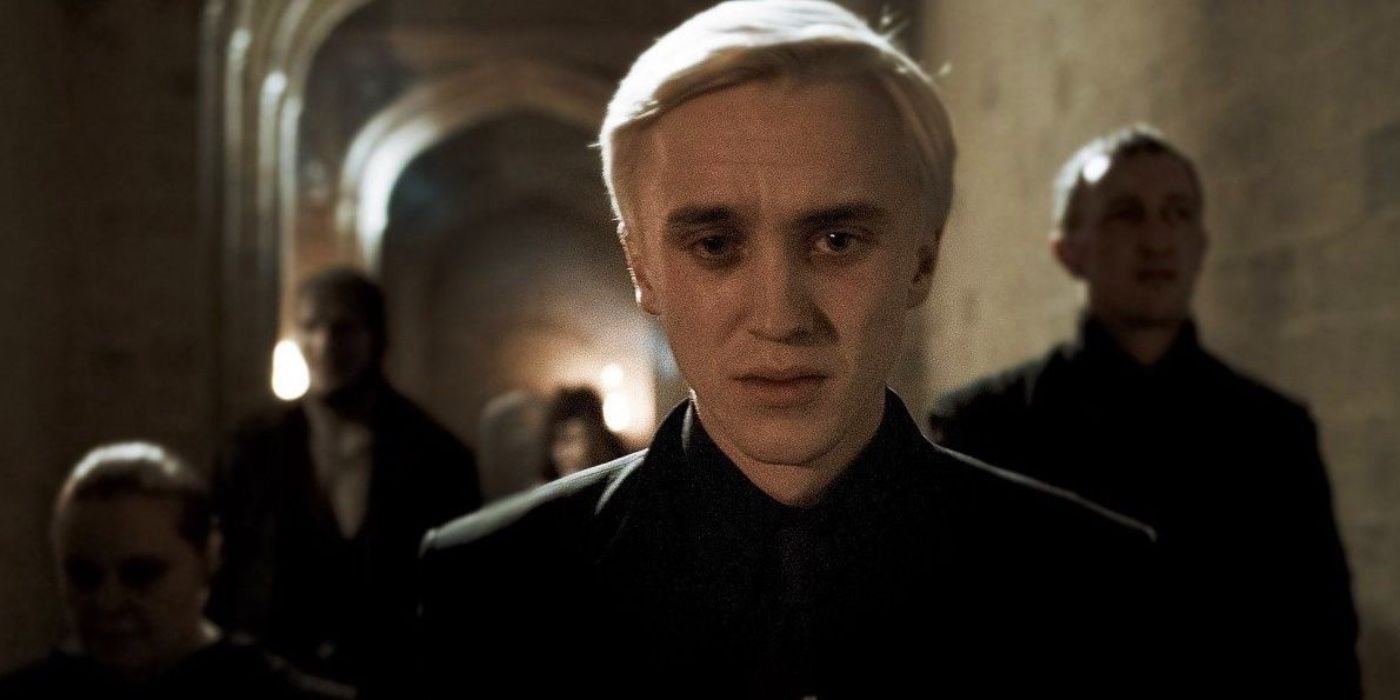 Draco looking worried in Harry Potter and Half Blood Prince