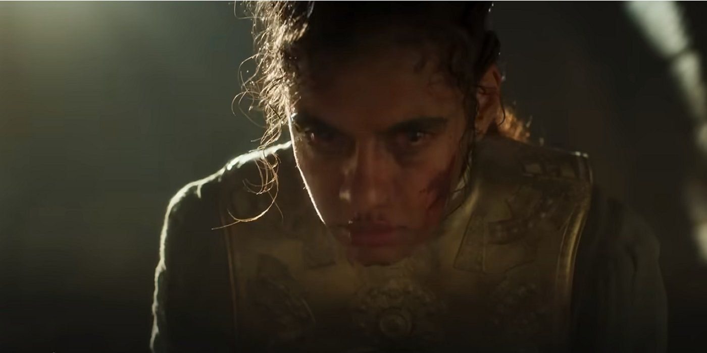 Egene collared in Wheel of Time season 2