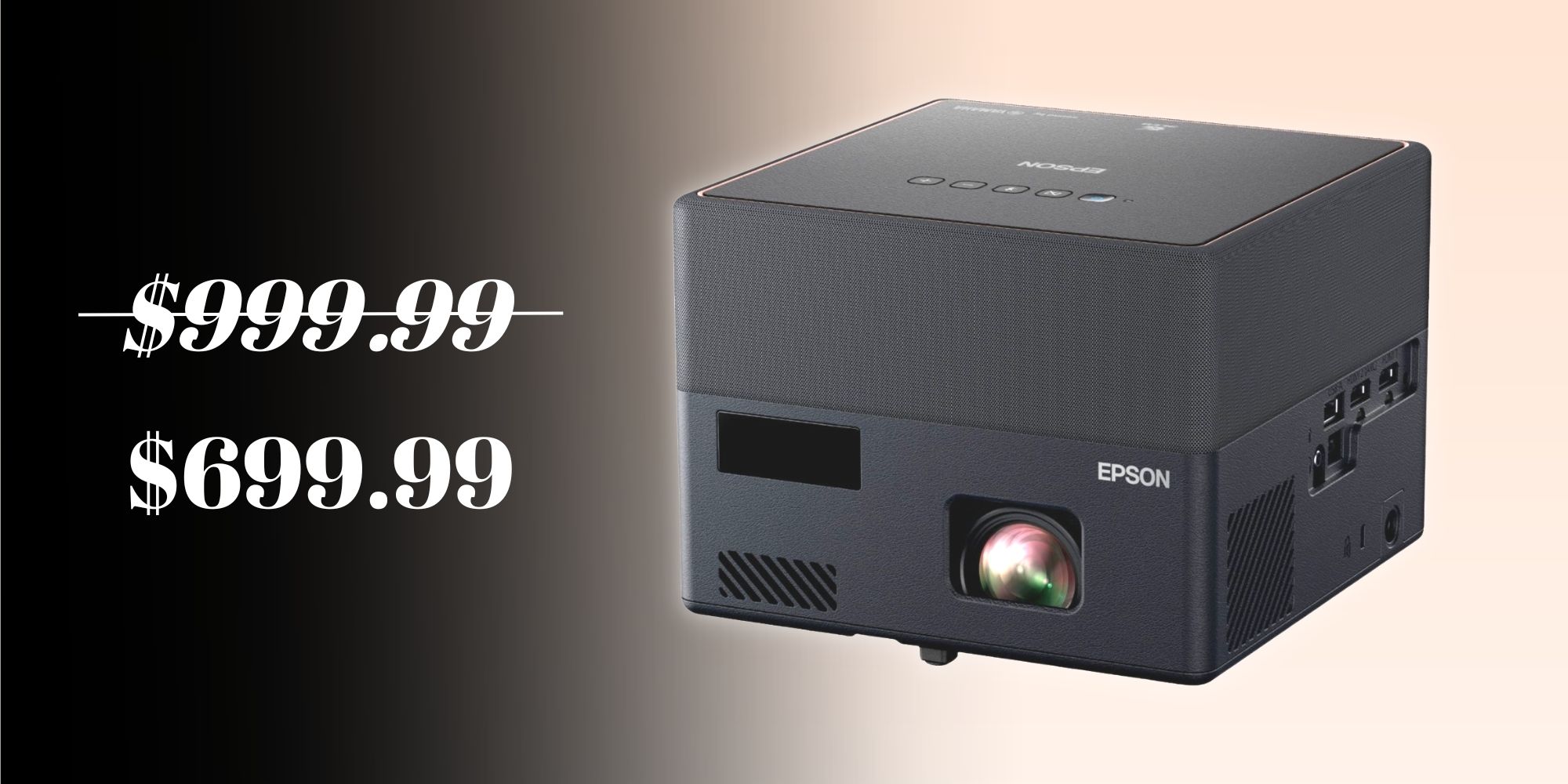 Image of the Epson EpiqVision Mini Projector with its sale price