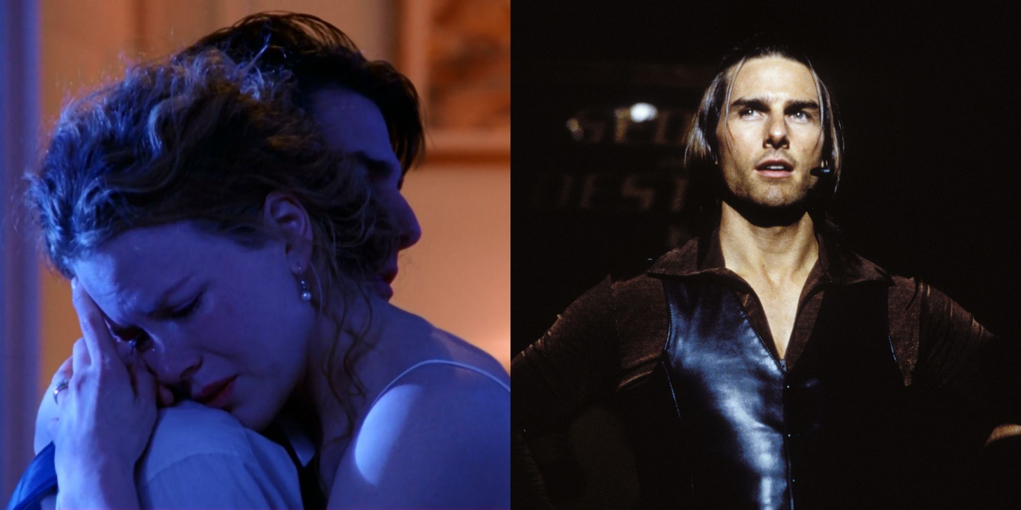 Split image of stills from Eyes Wide Shut and Magnolia