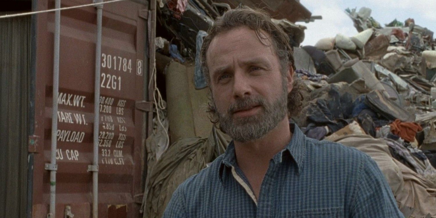 Rick Grimes looks on in The Walking Dead