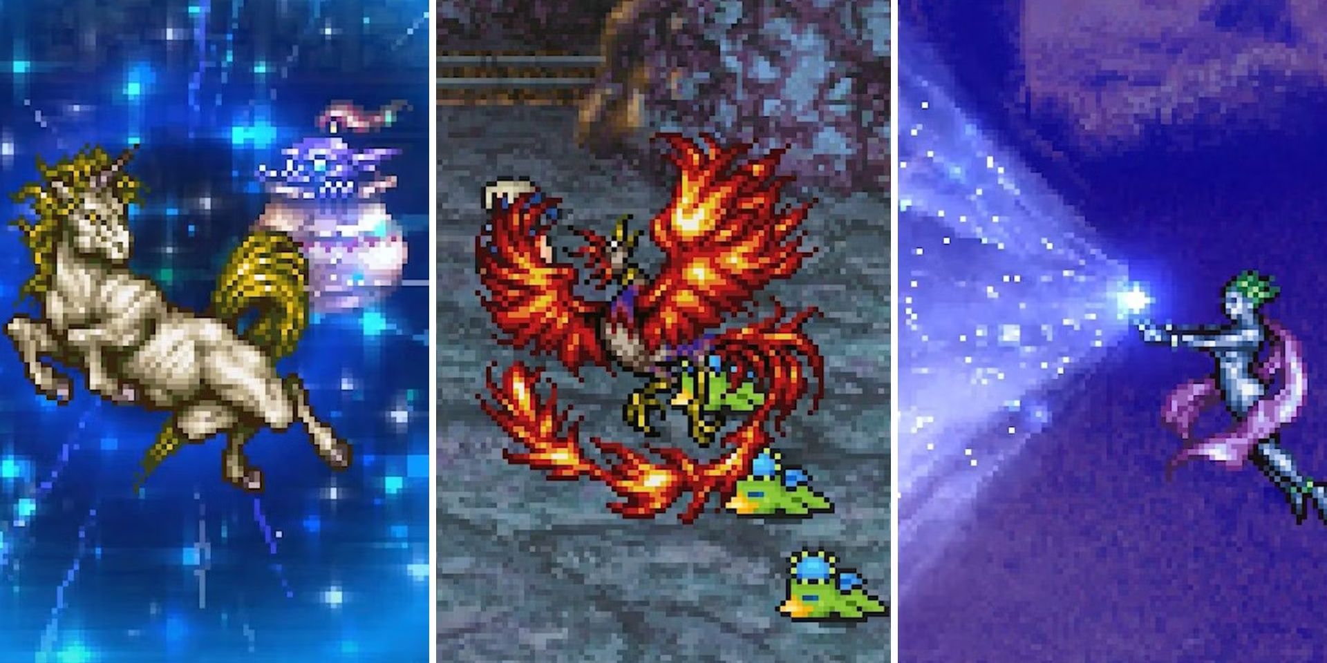 Three Esper summons from Final Fantasy 6.