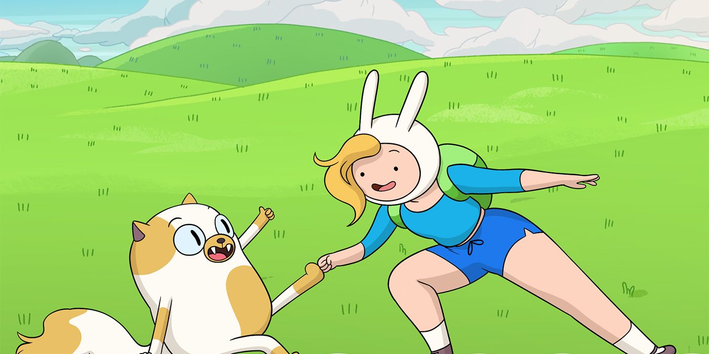fionna and cake against green grass
