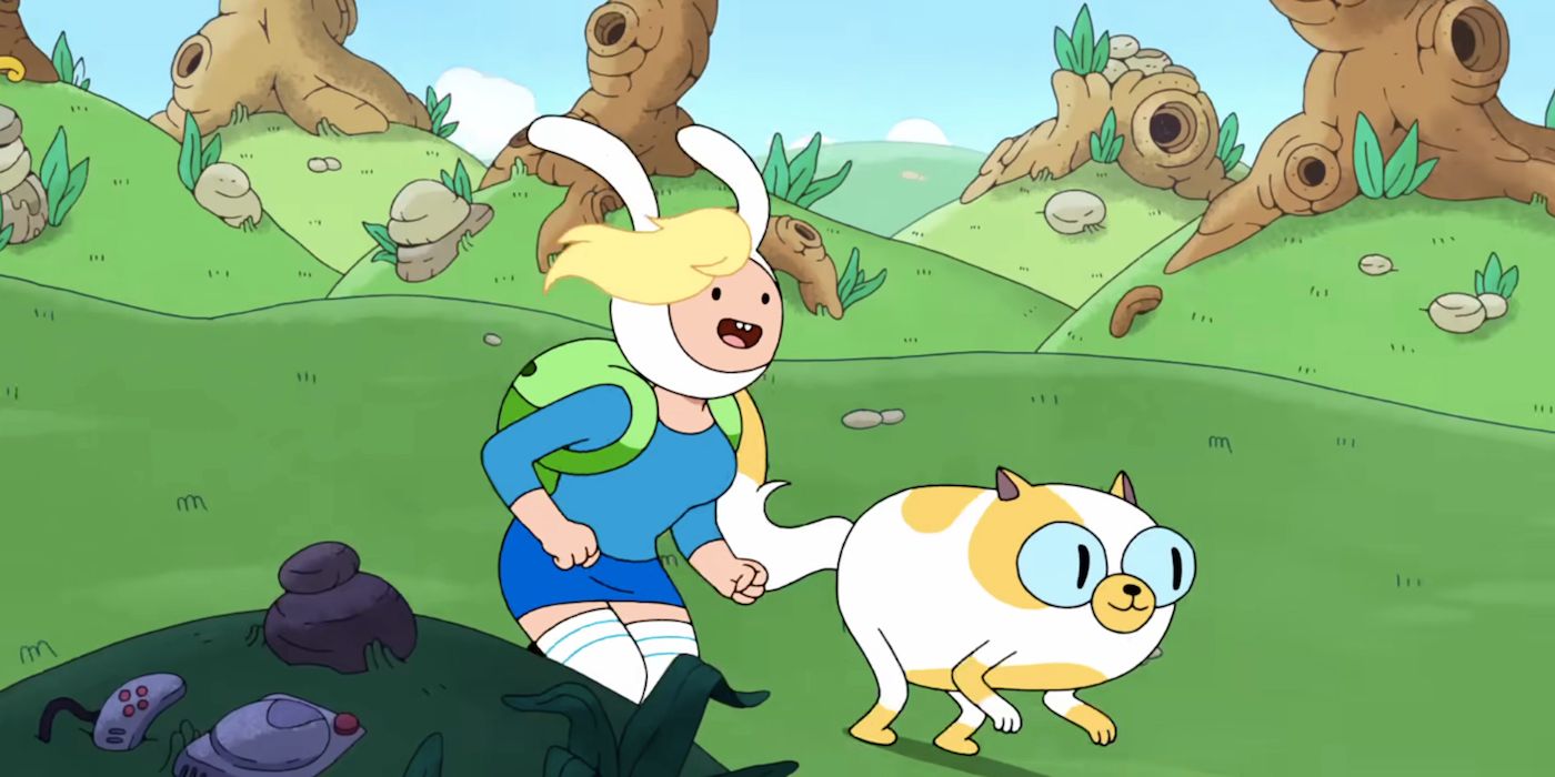 Fionna and Cake Running Through Ooo in Adventure Time Fionna and Cake