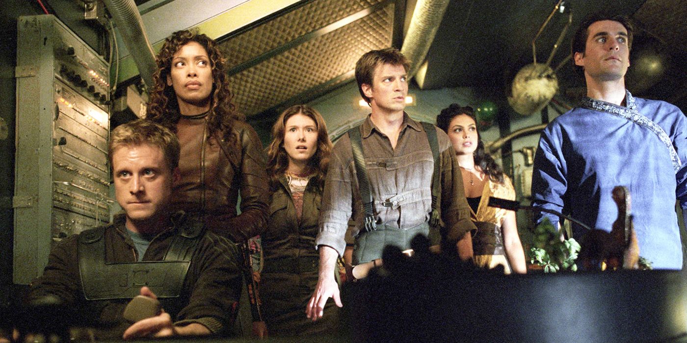 A tripulação a bordo do Serenity em Firefly