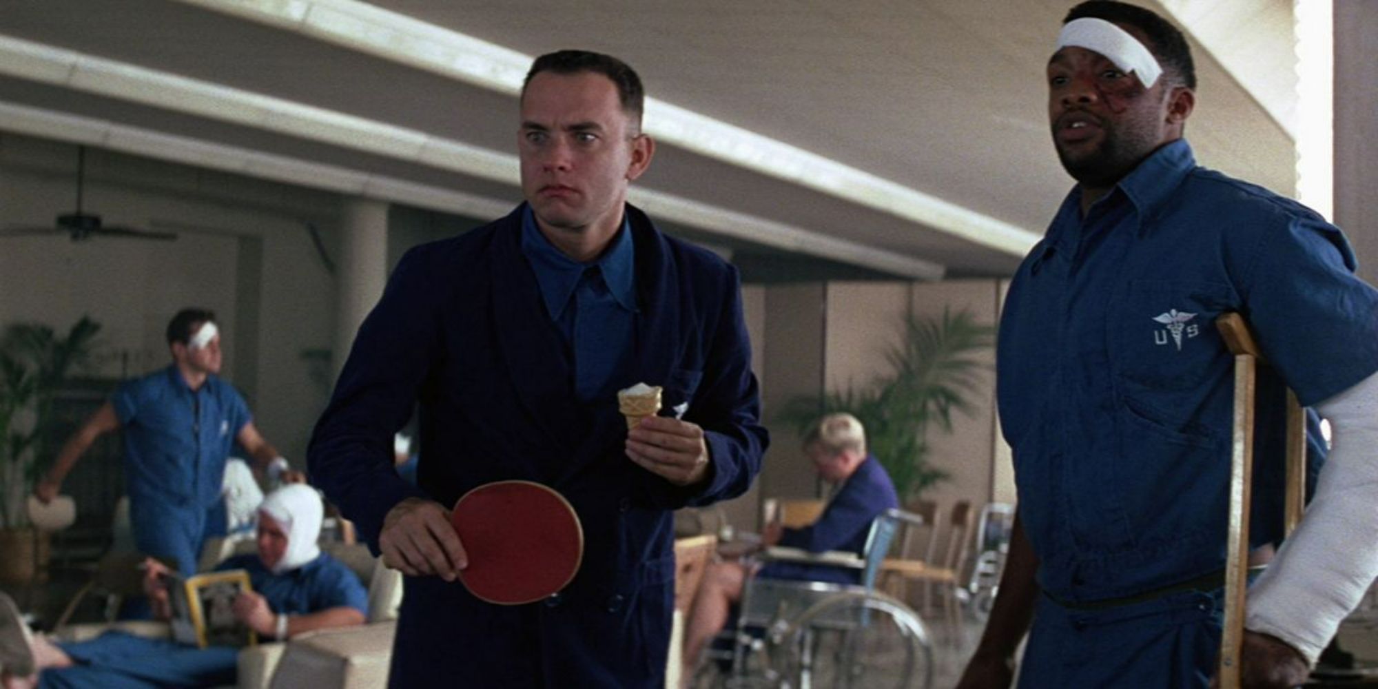 Forrest Gump playing ping pong.