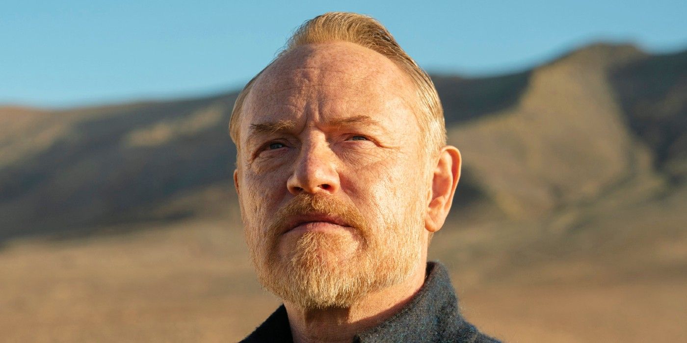 Jared Harris as Hari Seldon in Foundation looking off camera