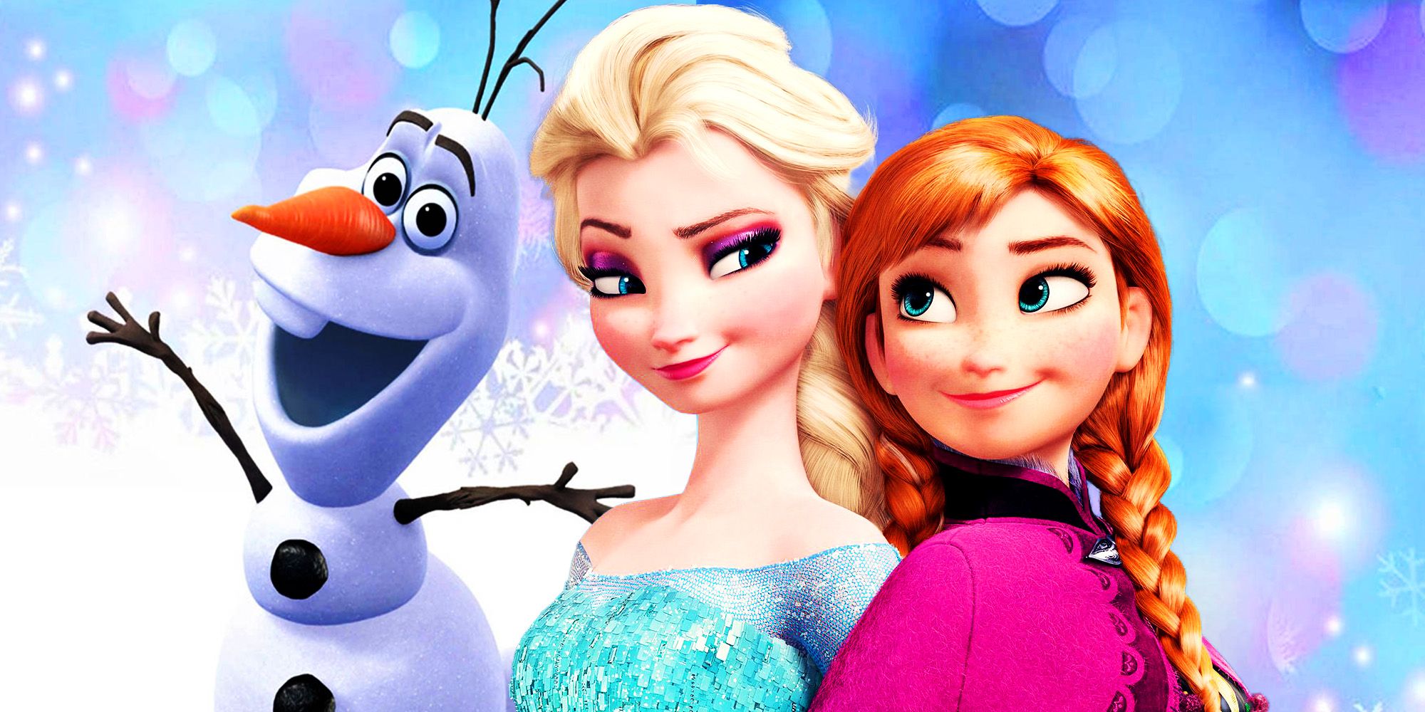 An image of Elsa, Anna, and Olaf in Frozen