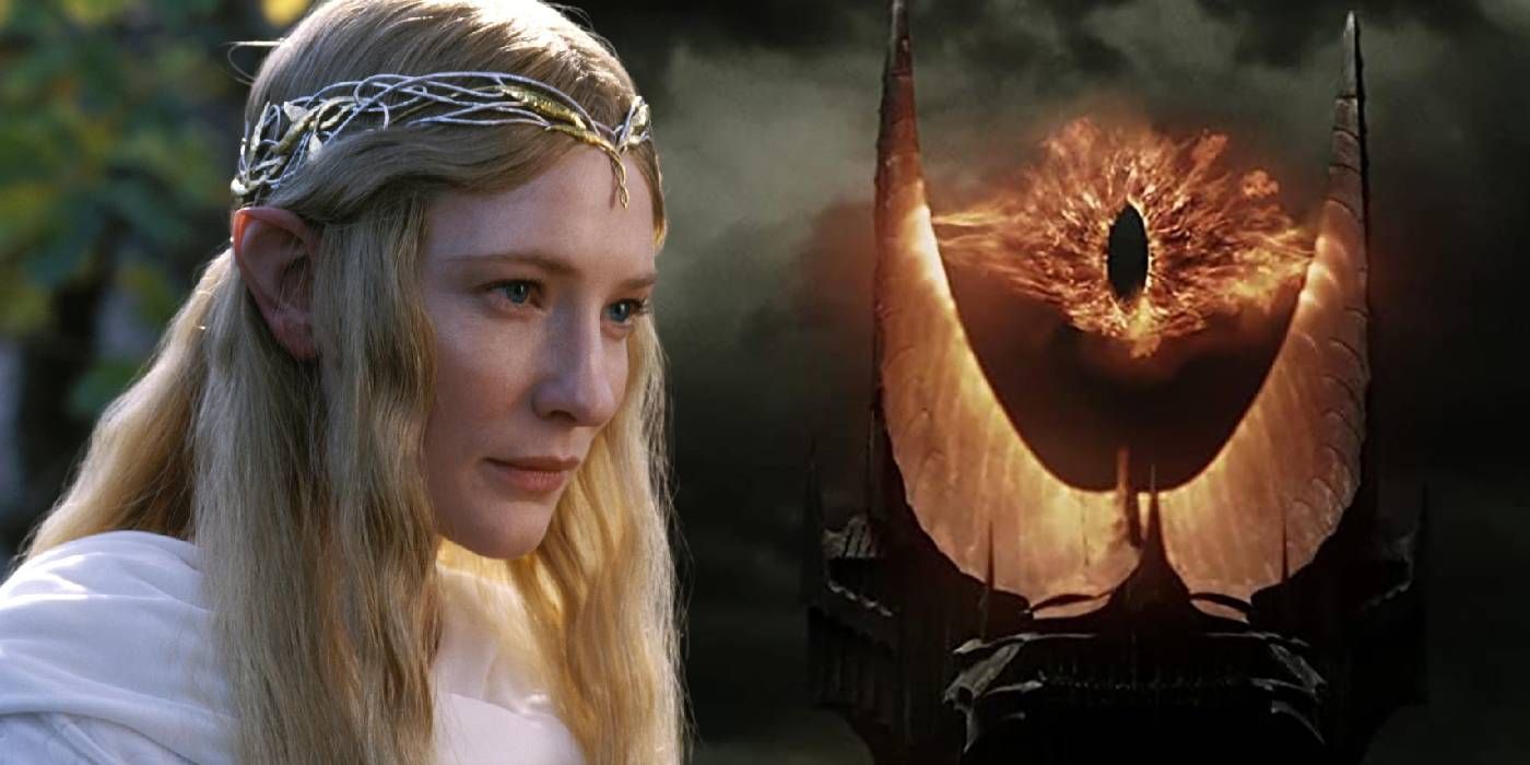 Galadriel and Sauron in Lord of the Rings