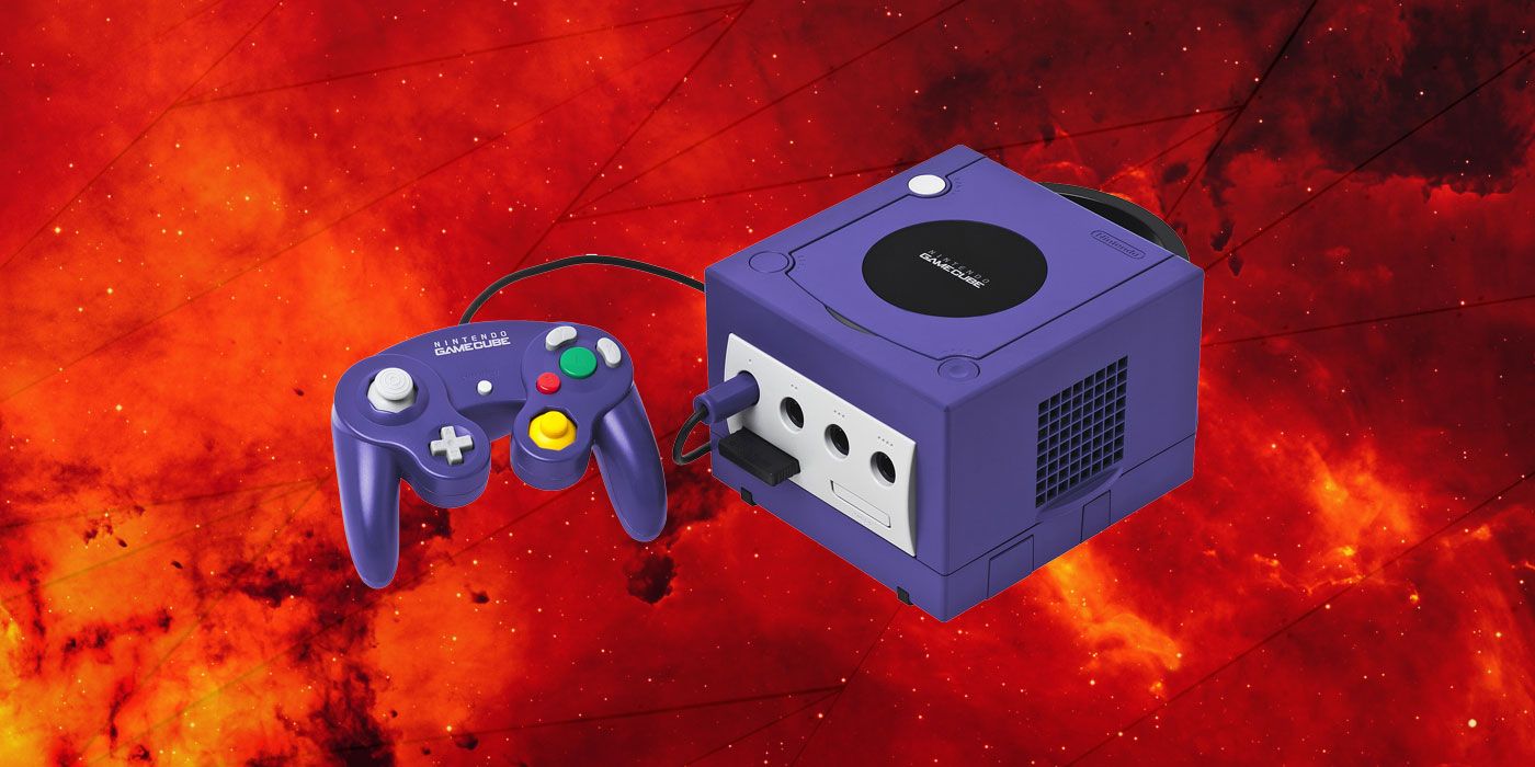 GameCube on red background