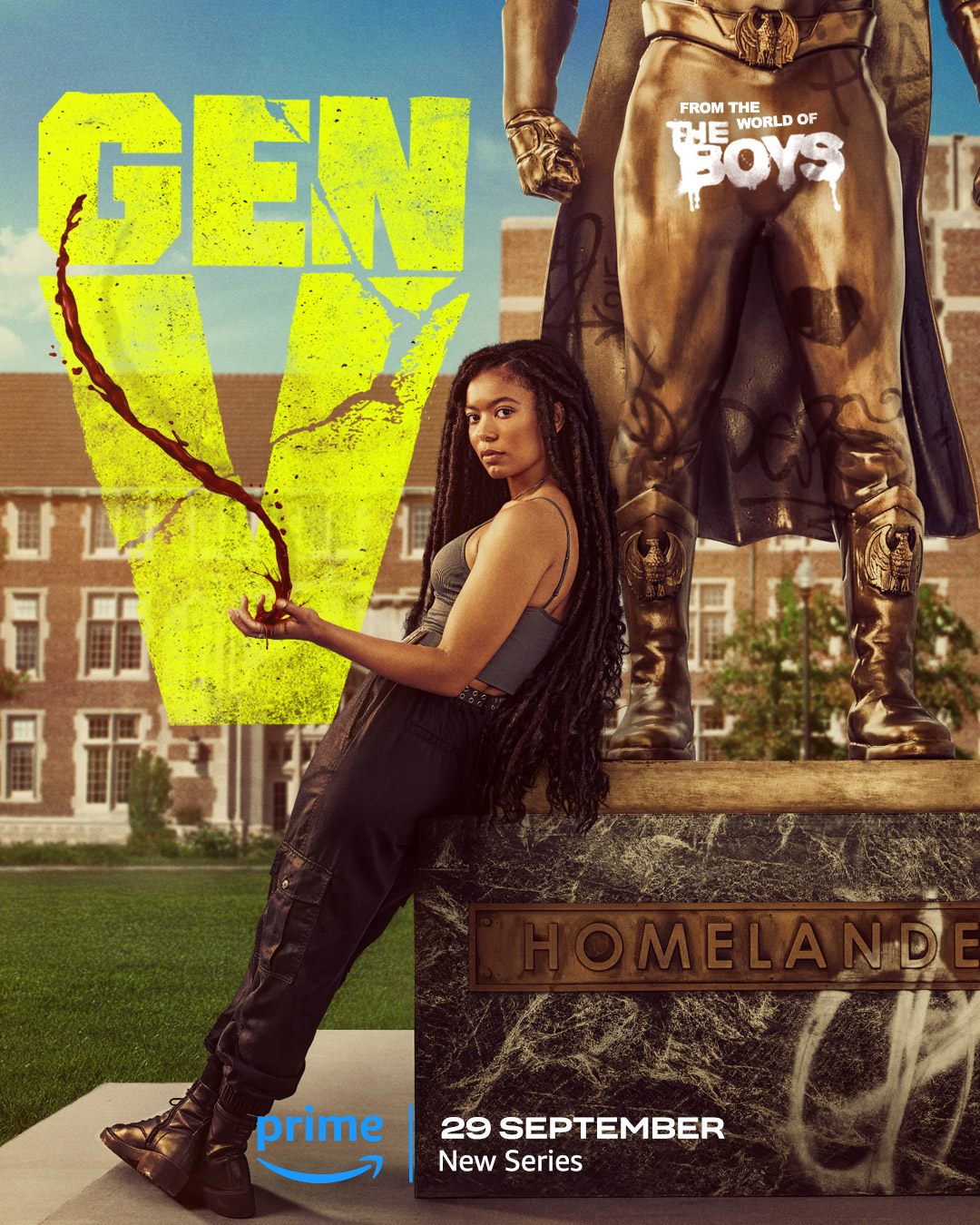 Gen V teaser art showing Jaz Sinclair as Marie Moreau