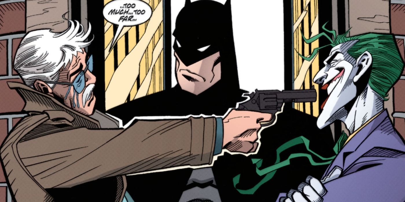 Gordon About to Kill Joker DC
