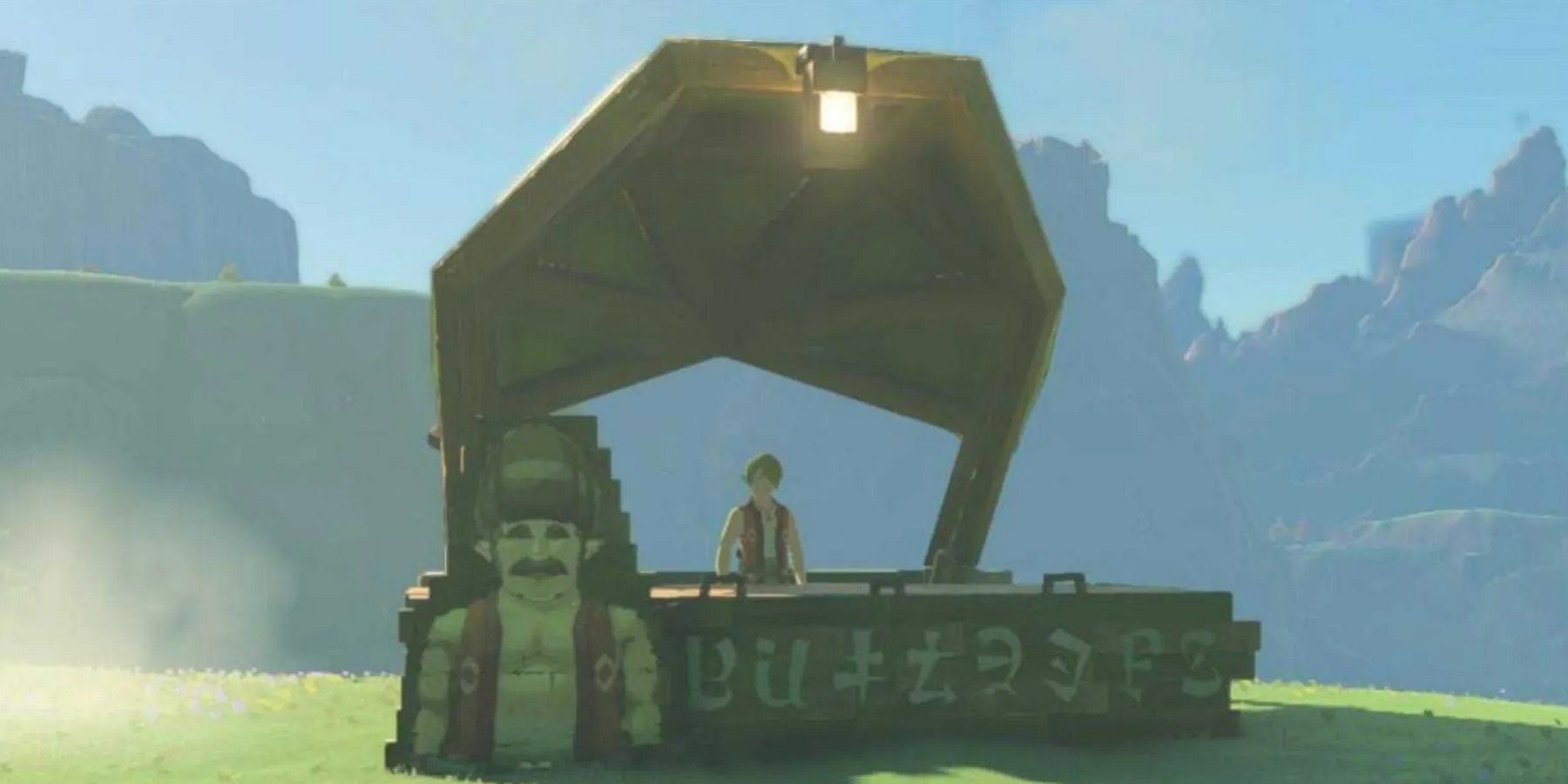 Granteson standing behind his desk in Zelda Tears of the Kingdom