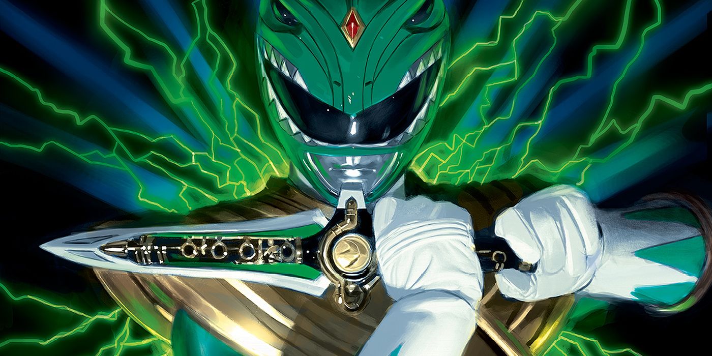 The Green Power Ranger with his dagger in Mighty Morphin's 30th Anniversary Special Comic Art