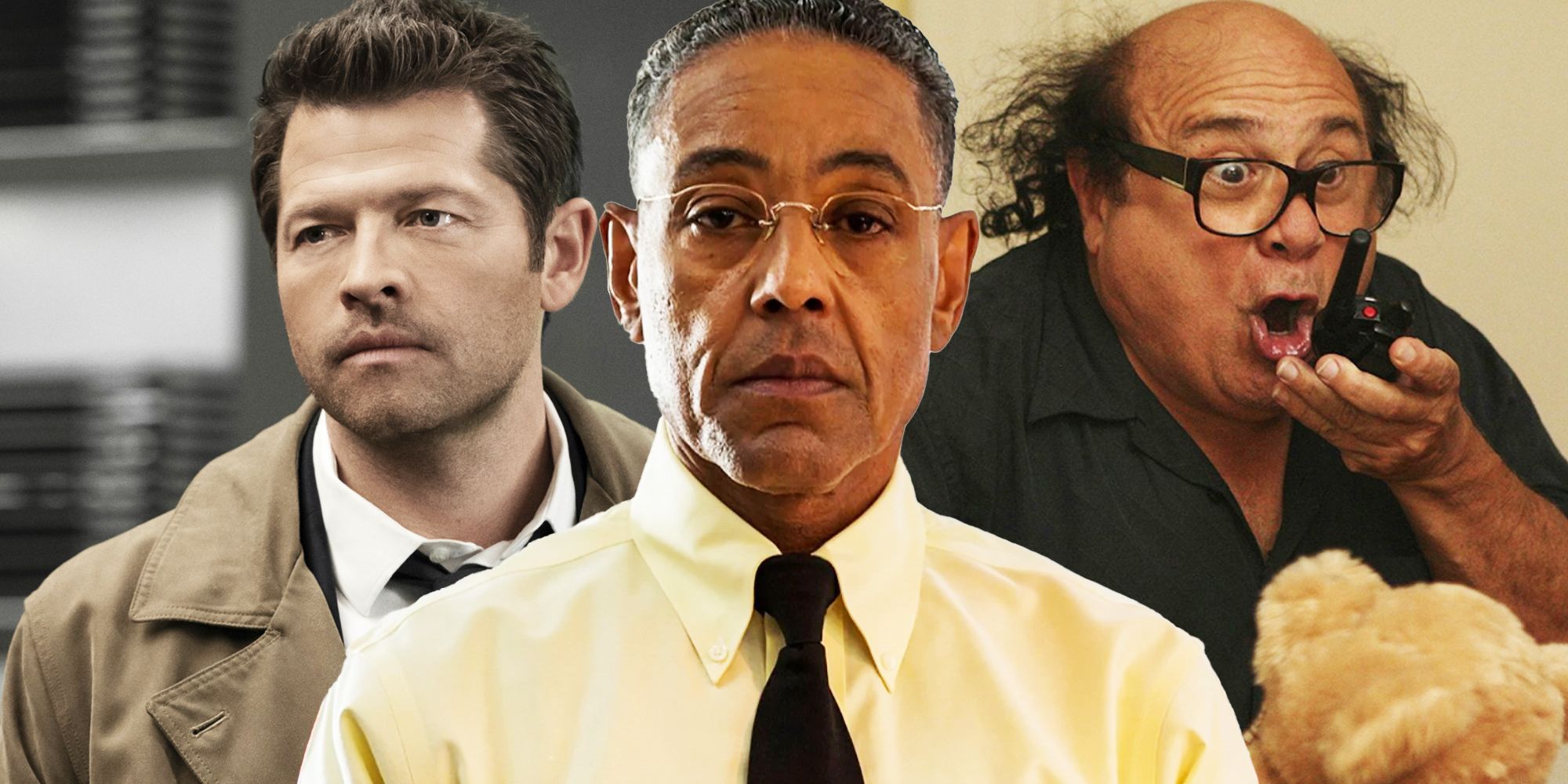 Gus Fring, Castiel, and Frank Reynolds